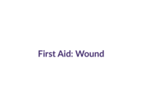 Wounds, First Aid